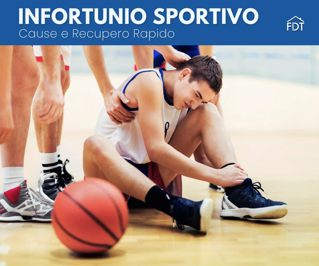 Giocatore di basket seduto a terra si tiene la caviglia dolorante dopo infortunio